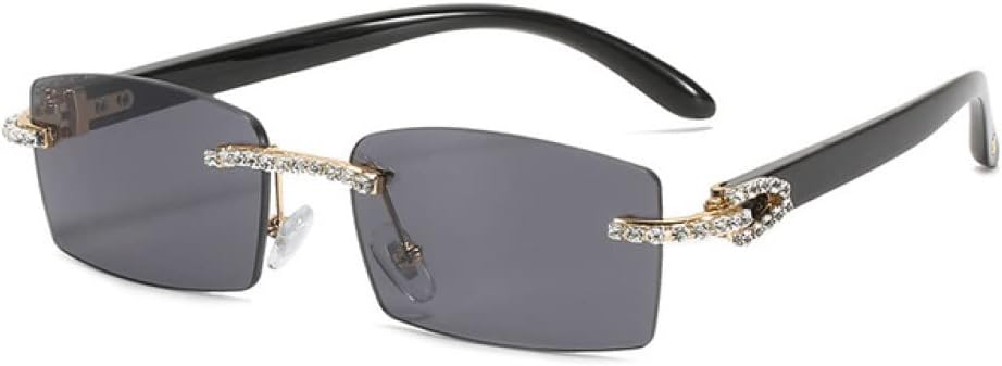 Женские солнцезащитные очки без оправы с бриллиантами, винтажные прямоугольные солнцезащитные очки, женские солнцезащитные очки со стразами, градиентные цвета XLUMIO, C1 Black-black
Женские солнцезащитные очки без оправы с бриллиантами, винтажные прямоугольные солнцезащитные очки, женские солнцезащитные очки со стразами, градиентные цвета XLUMIO, C1 Black-black