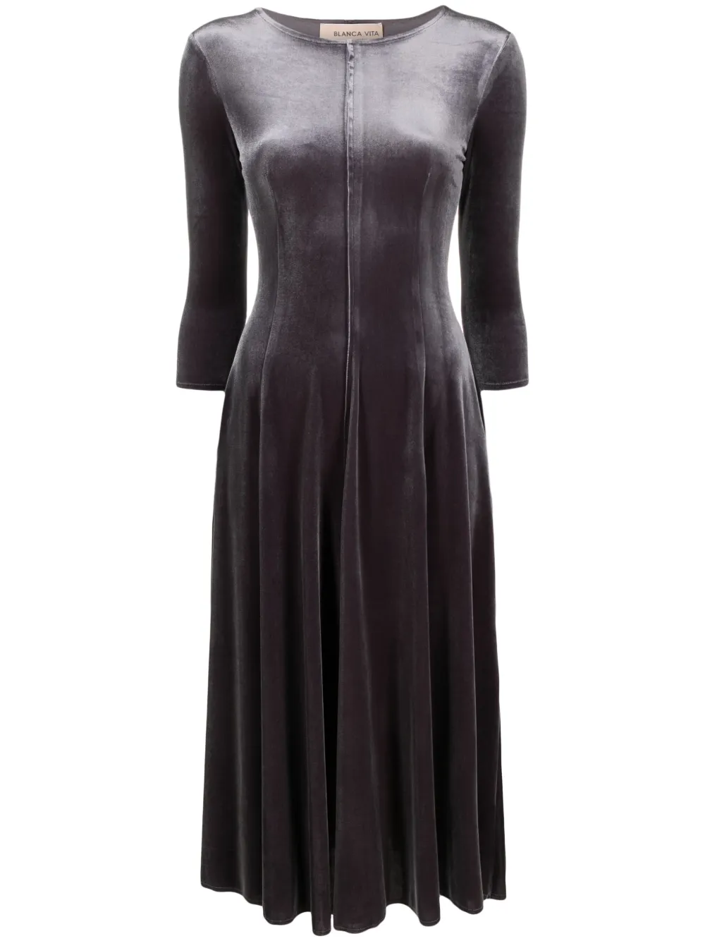 Бархатное платье миди Adonis Blanca Vita, серый 
Бархатное платье миди Adonis Blanca Vita, серый