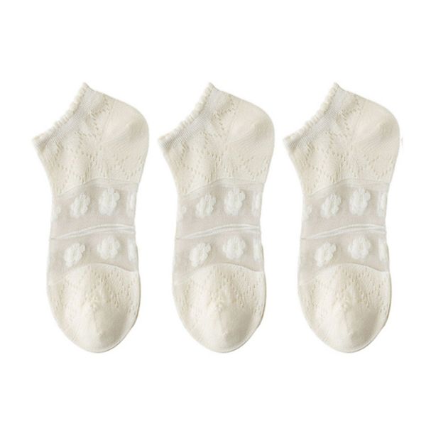 Женские ажурные носки-следки из ледяного шелка, 3 шт, цветочный вязаный узор, легкие и дышащие Anna-Kaci, Beige
Женские ажурные носки-следки из ледяного шелка, 3 шт, цветочный вязаный узор, легкие и дышащие Anna-Kaci, Beige