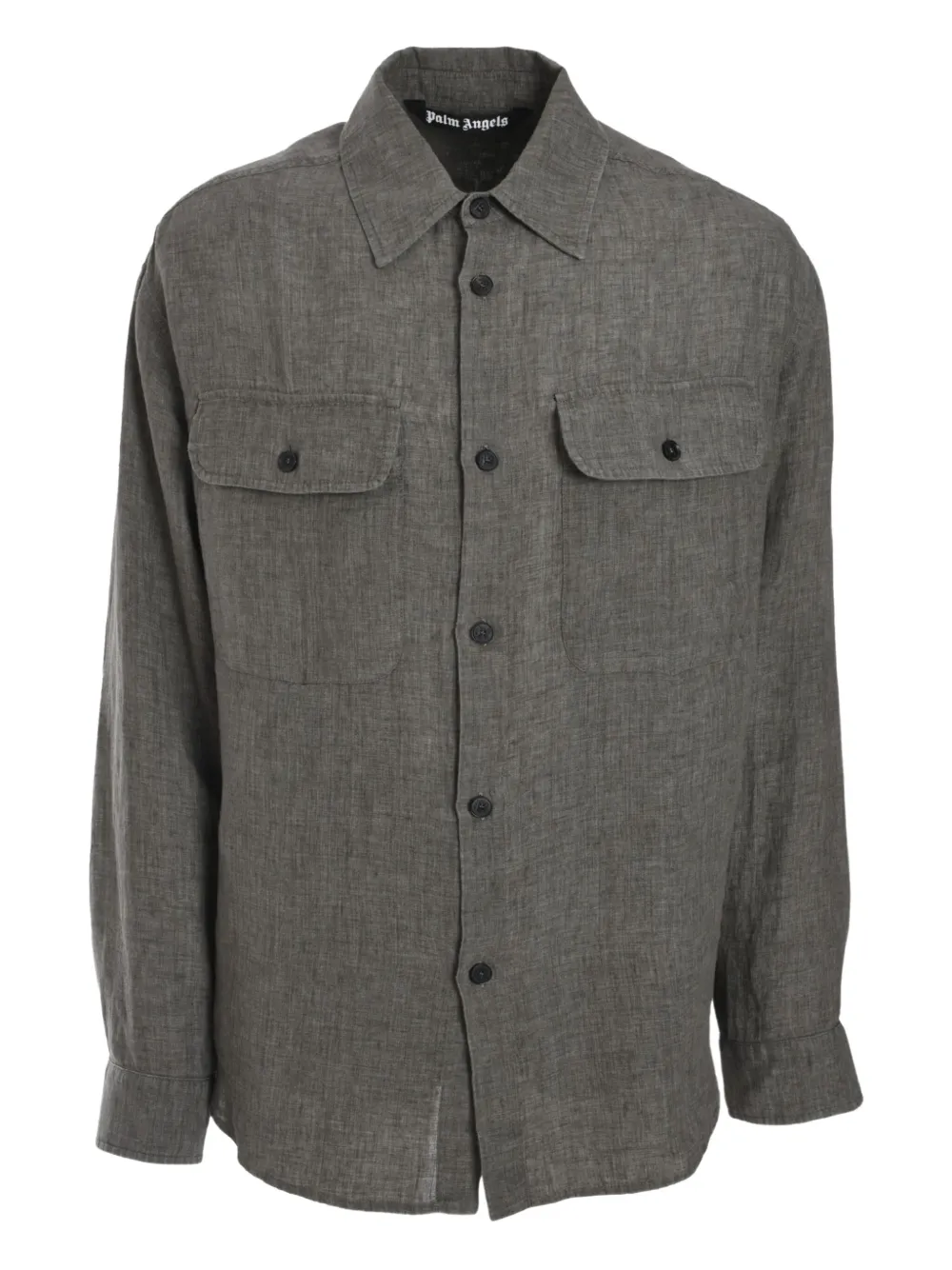 Льняная рубашка с логотипом PALM ANGELS, зеленый
Льняная рубашка с логотипом PALM ANGELS, зеленый