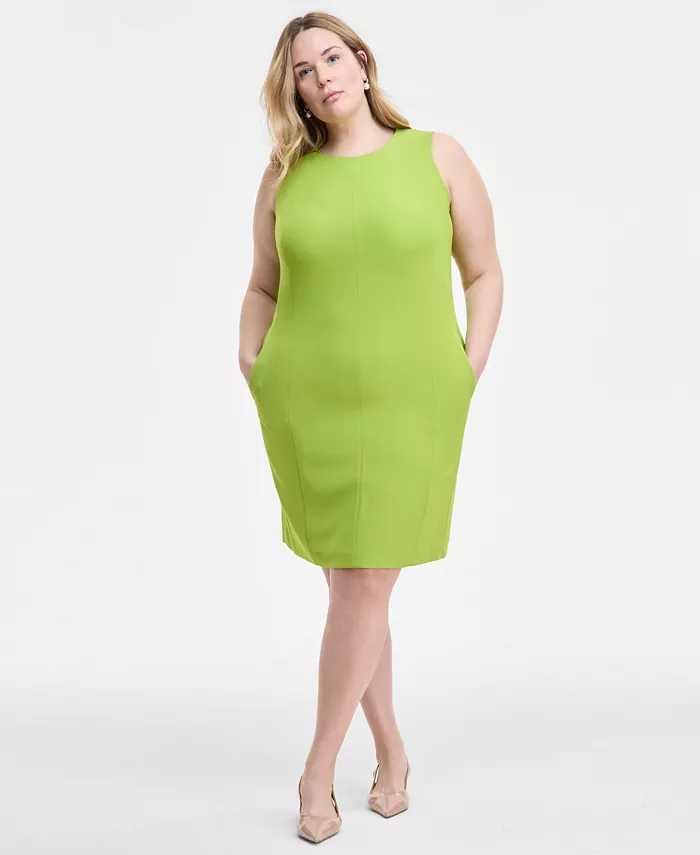 Платье-футляр без рукавов с декоративными швами больших размеров Kasper, зеленый
Платье-футляр без рукавов с декоративными швами больших размеров Kasper, зеленый