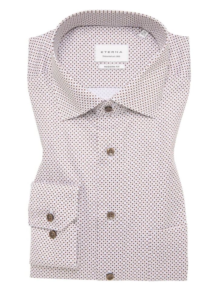 Рубашка с длинными рукавами коричневого цвета Eterna
Рубашка с длинными рукавами коричневого цвета Eterna