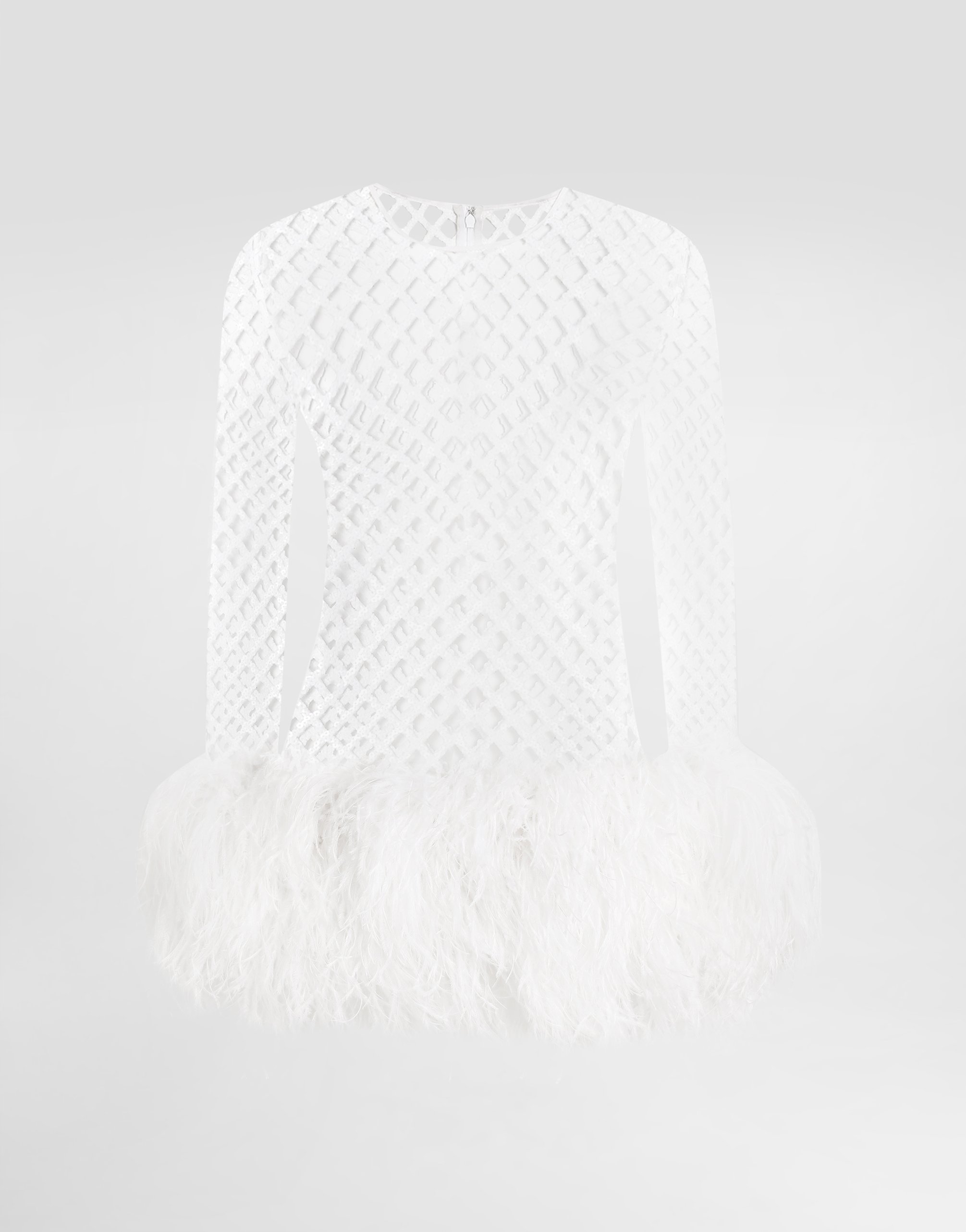 Короткое сетчатое платье с пайетками Dolce & Gabbana, белый
Короткое сетчатое платье с пайетками Dolce & Gabbana, белый