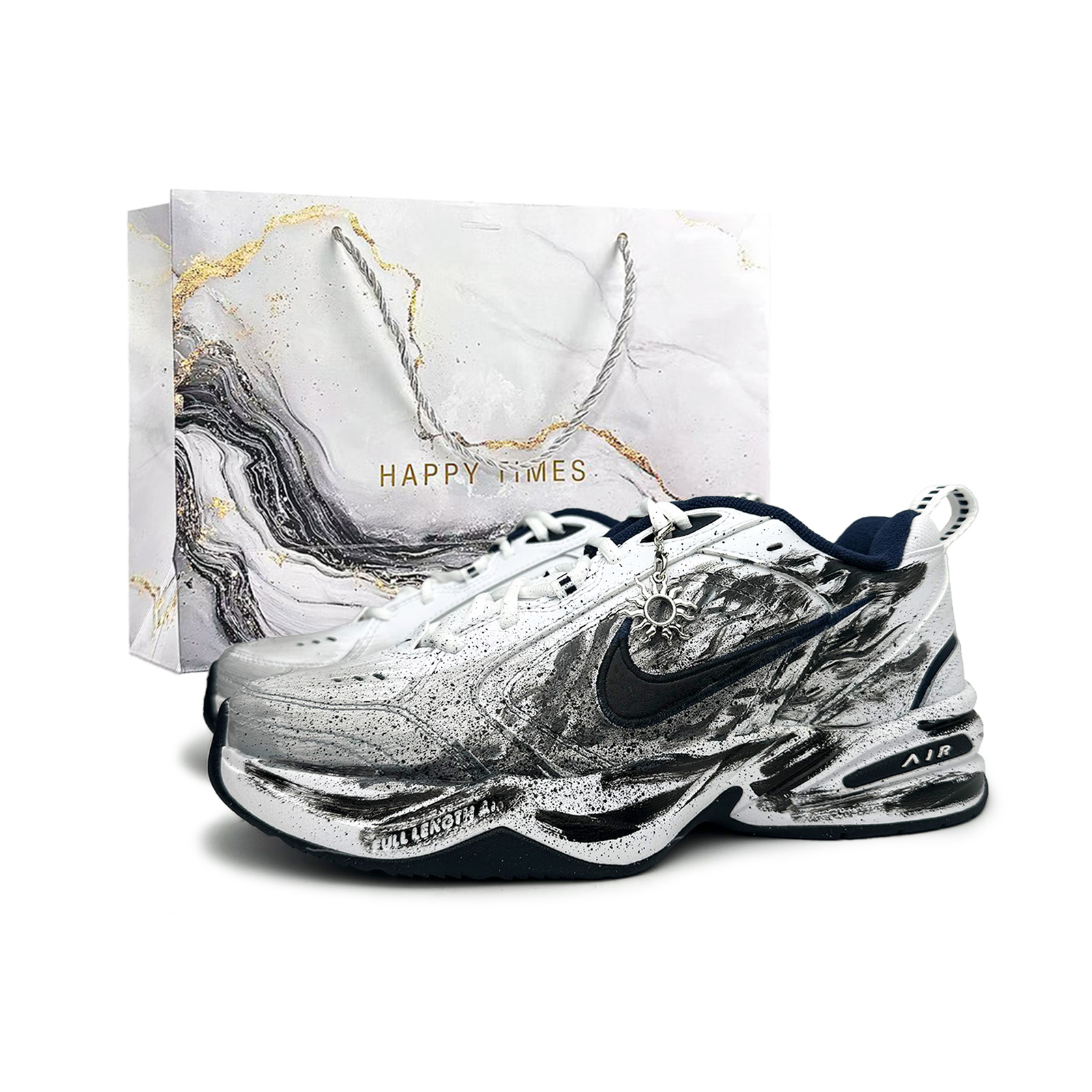 Air Monarch 4 Ink Obsidian Rising устойчивые к истиранию кроссовки Low Top Chunky Unisex черно-белые Nike, черный
Air Monarch 4 Ink Obsidian Rising устойчивые к истиранию кроссовки Low Top Chunky Unisex черно-белые Nike, черный