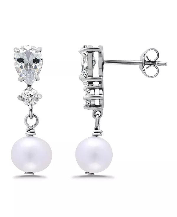 Серьги-Гвоздики с кубическим цирконием и пресноводным культивированным жемчугом Macy'S, silver
Серьги-Гвоздики с кубическим цирконием и пресноводным культивированным жемчугом Macy'S, silver