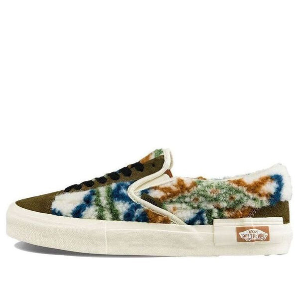 Кроссовки slip-on plush splicing retro colorblock casual skate shoes green Vans, зеленый 
Кроссовки slip-on plush splicing retro colorblock casual skate shoes green Vans, зеленый