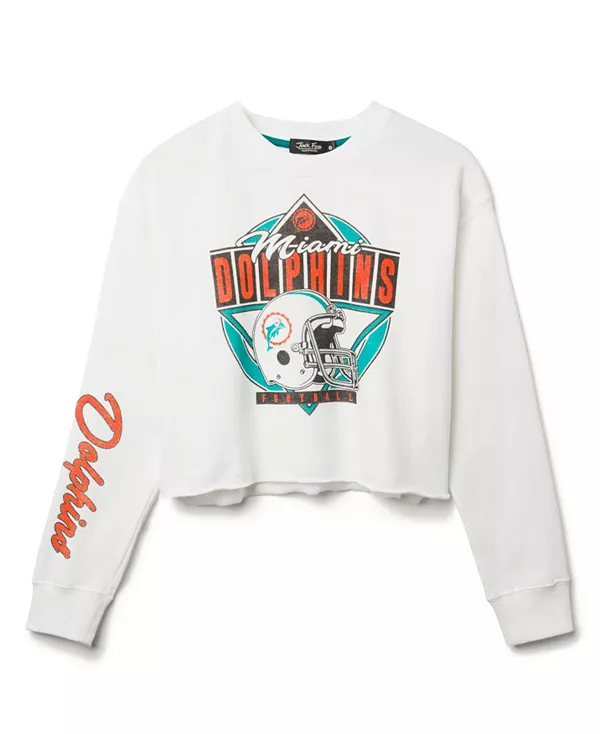 Женская флисовая куртка с укороченным воротником в виде шлема команды «Майами Долфинс» (НФЛ). Junk Food Clothing, белый
Женская флисовая куртка с укороченным воротником в виде шлема команды «Майами Долфинс» (НФЛ). Junk Food Clothing, белый
