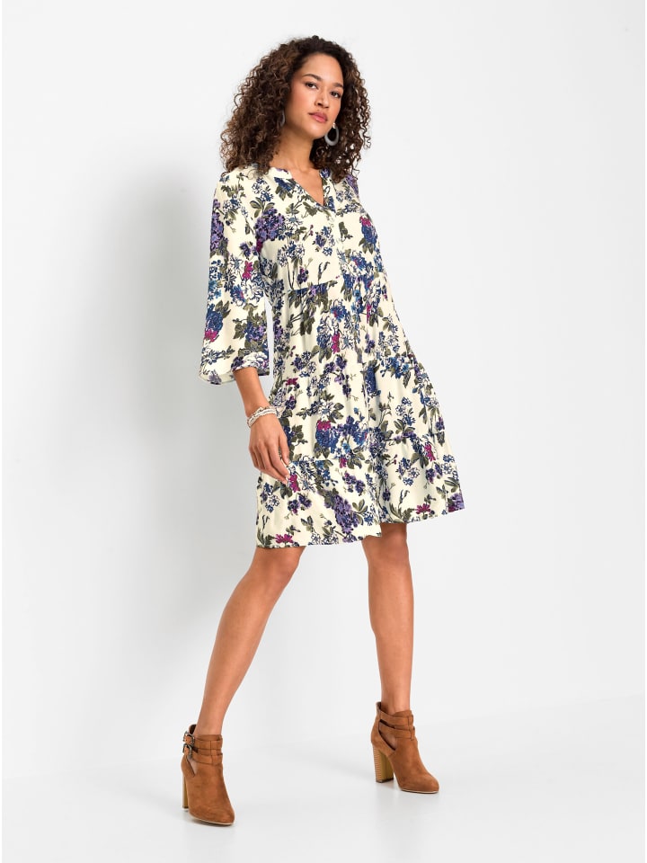 Платье с цветочным принтом цвета экрю и темно-синего цвета WITT WEIDEN
Платье с цветочным принтом цвета экрю и темно-синего цвета WITT WEIDEN