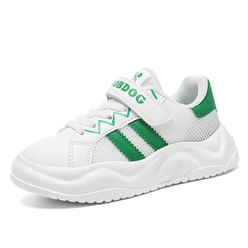 Нескользящие и износостойкие, легкие, амортизирующие, низкие детские кроссовки для повседневной носки BOBDOG, белый/зеленый 
Нескользящие и износостойкие, легкие, амортизирующие, низкие детские кроссовки для повседневной носки BOBDOG, белый/зеленый
