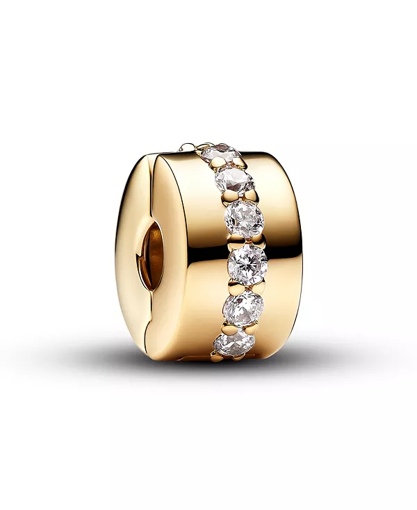 Прозрачный сверкающий рядный шарм-клипса с покрытием из 14-каратного золота Pandora, gold
Прозрачный сверкающий рядный шарм-клипса с покрытием из 14-каратного золота Pandora, gold