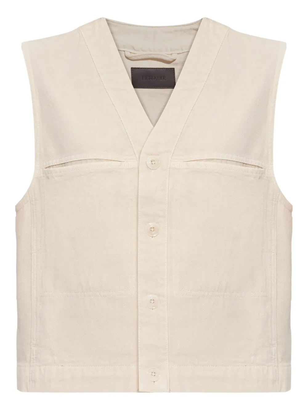 Жилет на пуговицах LEMAIRE, нейтральный
Жилет на пуговицах LEMAIRE, нейтральный