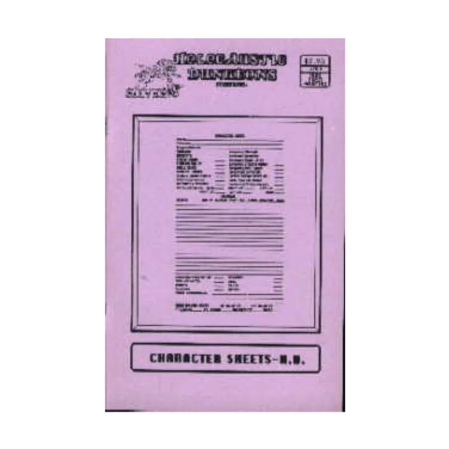 Character Sheets, Holocaustic Dungeons, мягкая обложка
Character Sheets, Holocaustic Dungeons, мягкая обложка