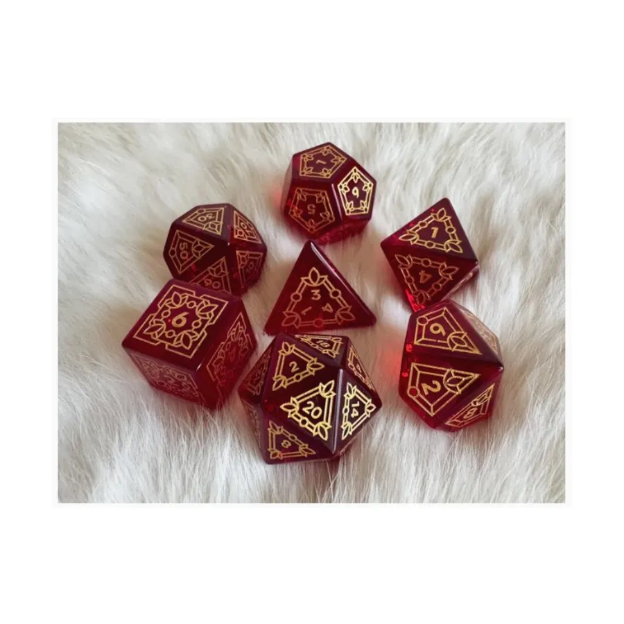 Поликомплект Реликварий Асмодея — кубики из красного циркона (7), Gem Stone Dice (Yaniir) 
Поликомплект Реликварий Асмодея — кубики из красного циркона (7), Gem Stone Dice (Yaniir)