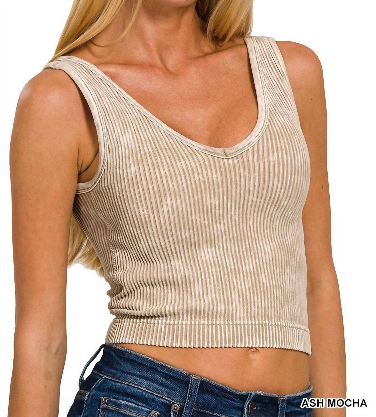 Вымытый ребристый бесшовный бюстгальтер с подкладкой, майка цвета пепельного мокко ZENANA, цвет ash mocha
Вымытый ребристый бесшовный бюстгальтер с подкладкой, майка цвета пепельного мокко ZENANA, цвет ash mocha