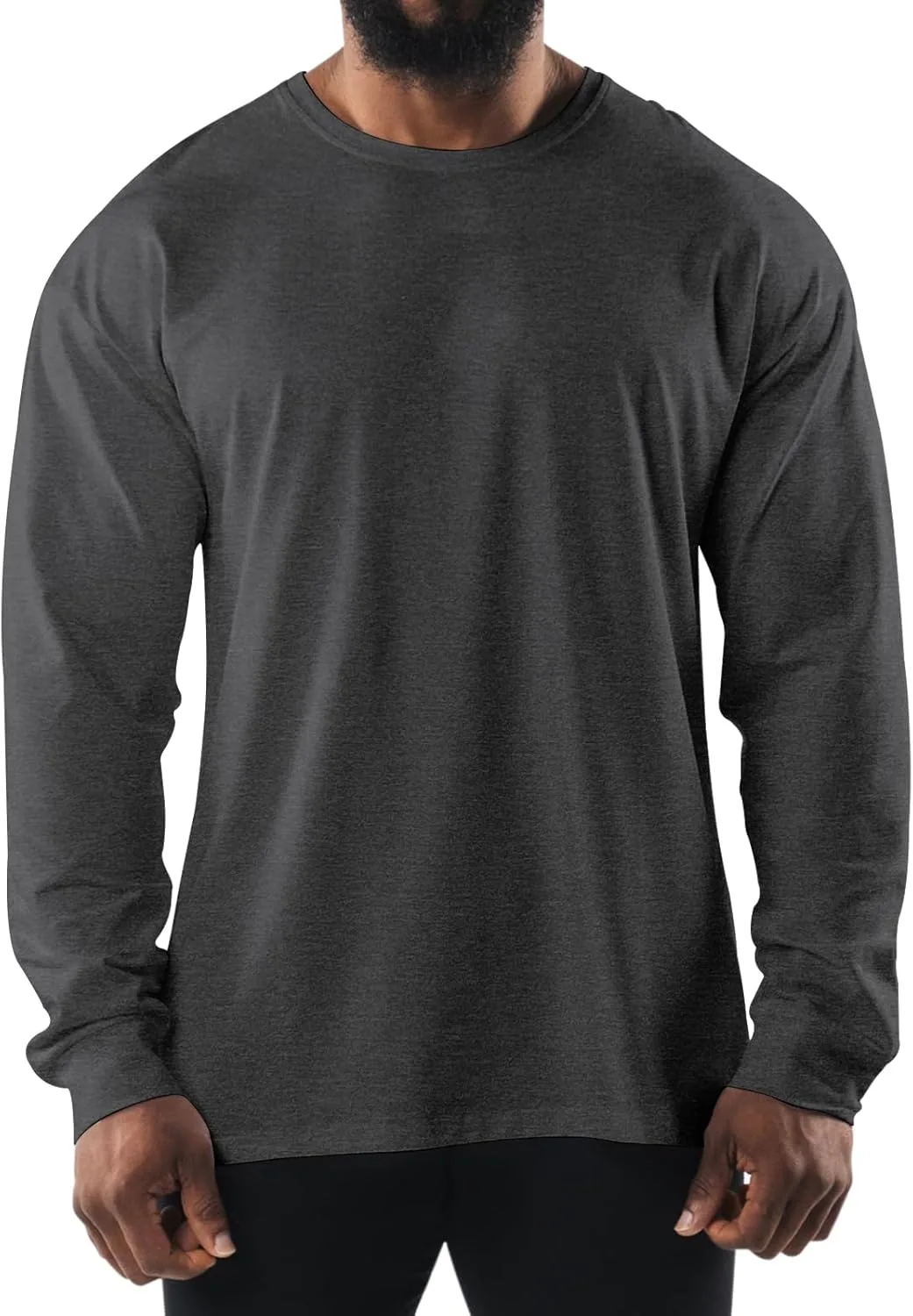 Мужская футболка с длинным рукавом и круглым вырезом, классический свободный крой, для тренировок, размеры S-XXL XYKJFIT
Мужская футболка с длинным рукавом и круглым вырезом, классический свободный крой, для тренировок, размеры S-XXL XYKJFIT