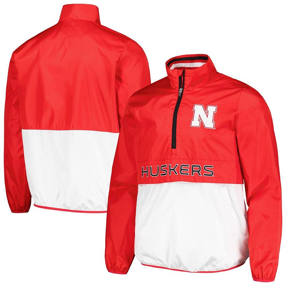 Мужская футболка G-III Sports от Carl Banks Scarlet Nebraska Huskers Cornerman с полумолнией на молнии G-III Sports by Carl Banks, цвет Neb Red 
Мужская футболка G-III Sports от Carl Banks Scarlet Nebraska Huskers Cornerman с полумолнией на молнии G-III Sports by Carl Banks, цвет Neb Red