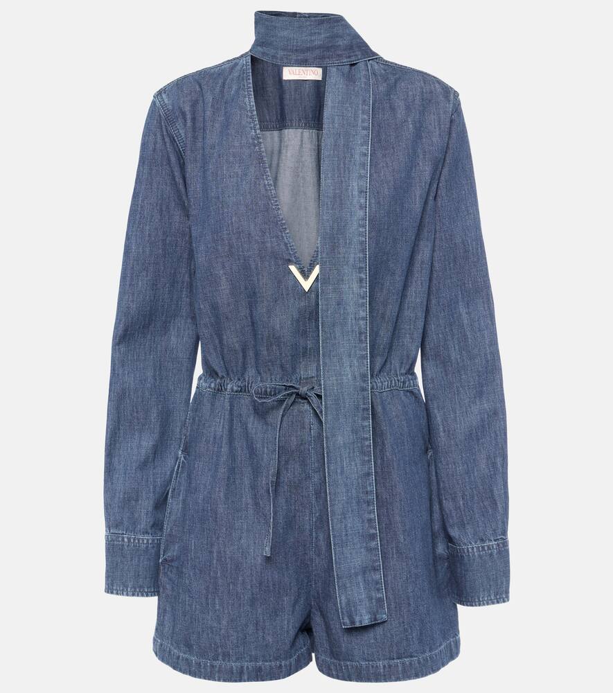 Комбинезон-халтер из денима Valentino, Medium Blue Denim
Комбинезон-халтер из денима Valentino, Medium Blue Denim