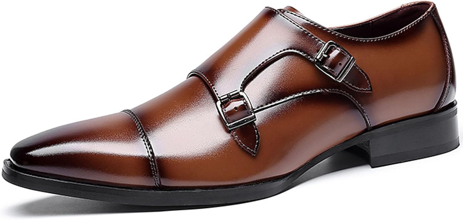 Мужские лоферы с двойной пряжкой и мыском, классические деловые, повседневные, удобные, кожаные, без шнурков, для торжественных случаев Myallfeet, коричневый
Мужские лоферы с двойной пряжкой и мыском, классические деловые, повседневные, удобные, кожаные, без шнурков, для торжественных случаев Myallfeet, коричневый