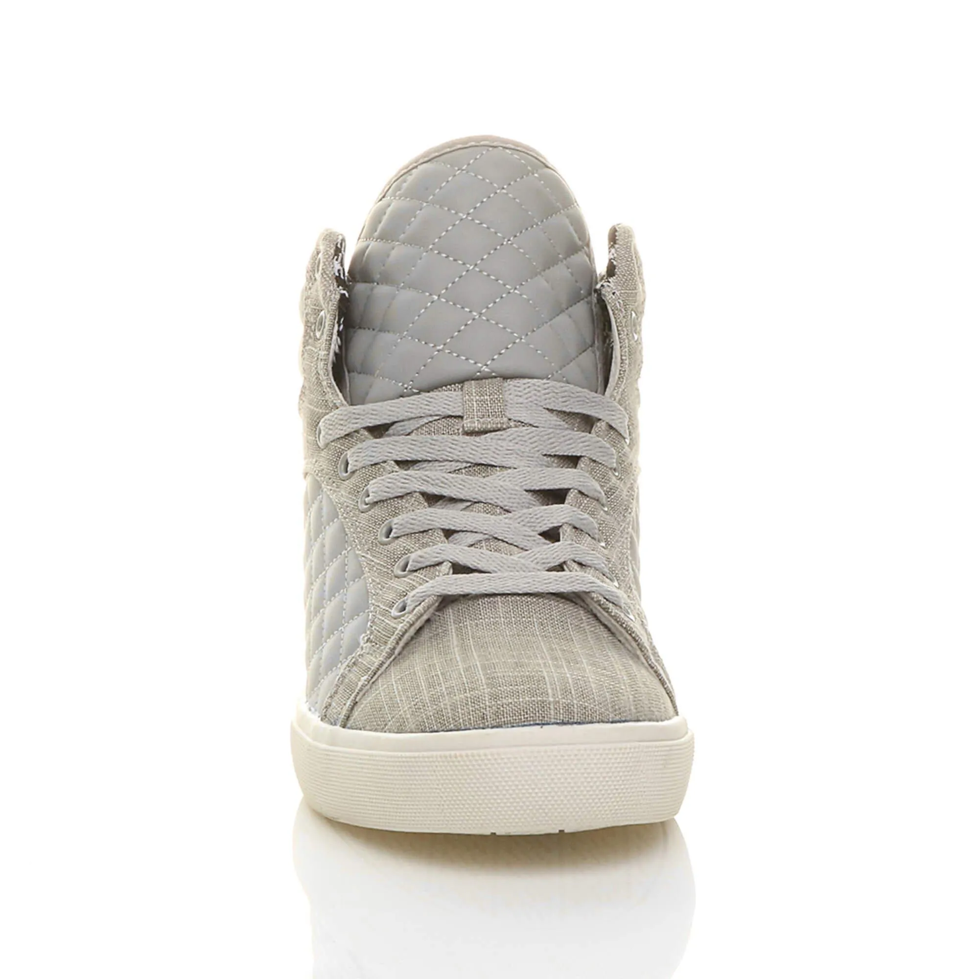 Стеганые кроссовки на плоском каблуке со шнуровкой Высокие топы AJVANI, серый
Стеганые кроссовки на плоском каблуке со шнуровкой Высокие топы AJVANI, серый