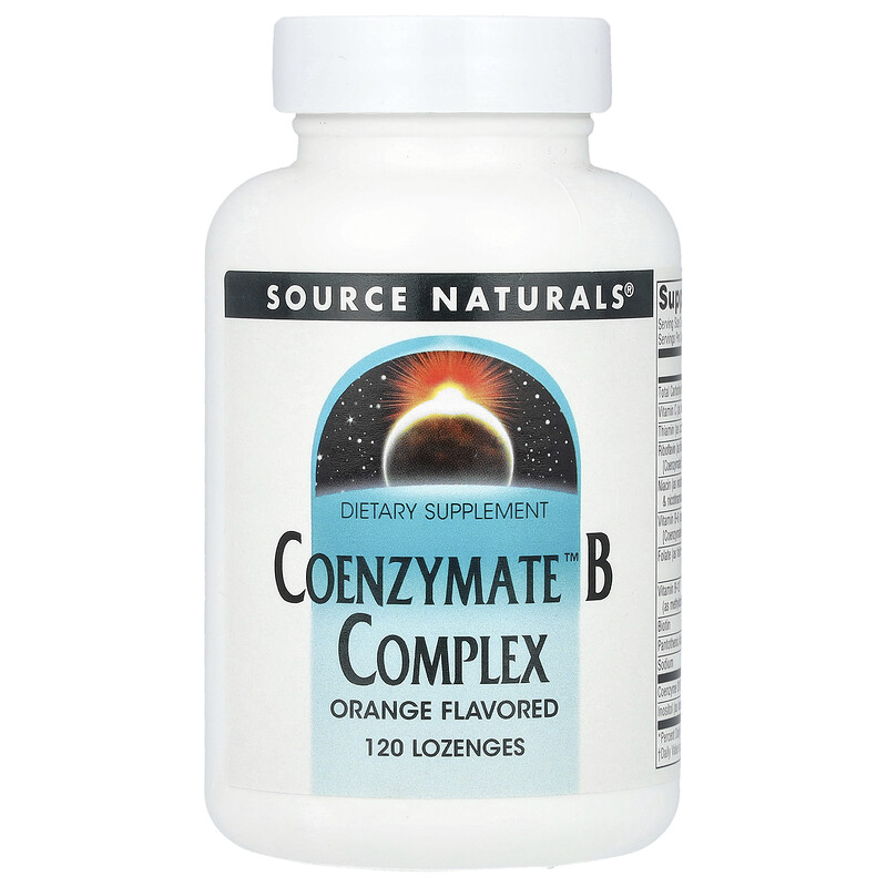 Source Naturals, Coenzymate B Complex, апельсин, 120 пастилок
Source Naturals, Coenzymate B Complex, апельсин, 120 пастилок