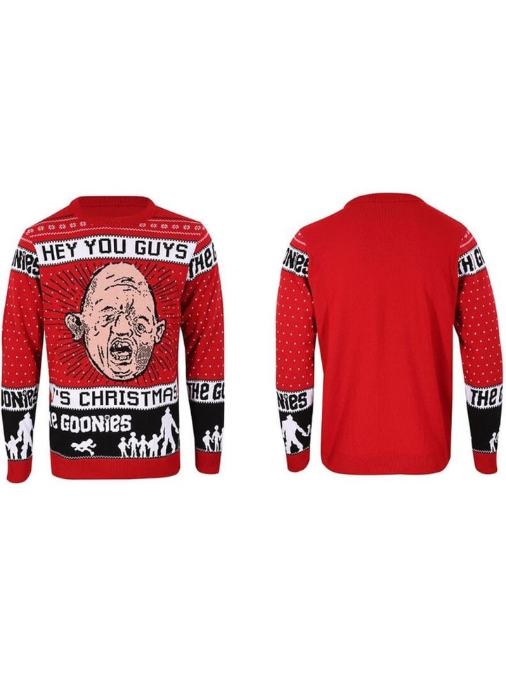 Свитер Hey You Guys красного цвета The Goonies
Свитер Hey You Guys красного цвета The Goonies