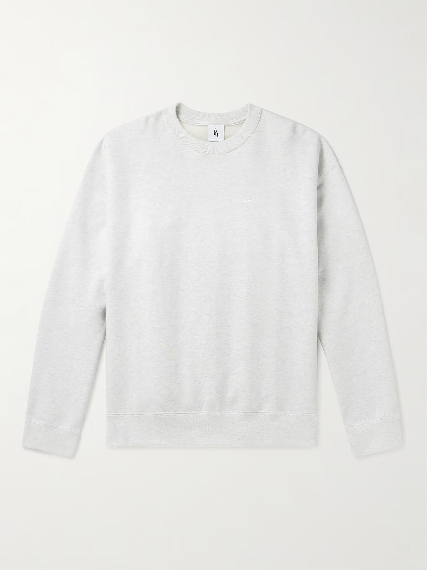 Свитшот из хлопчатобумажной смеси с вышитым логотипом Solo Swoosh NIKE, светло-серый
Свитшот из хлопчатобумажной смеси с вышитым логотипом Solo Swoosh NIKE, светло-серый