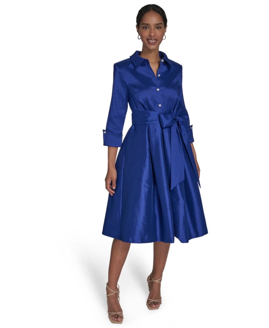 Платье-рубашка из тафты с поясом, миниатюрное Jessica Howard, Cobalt
Платье-рубашка из тафты с поясом, миниатюрное Jessica Howard, Cobalt