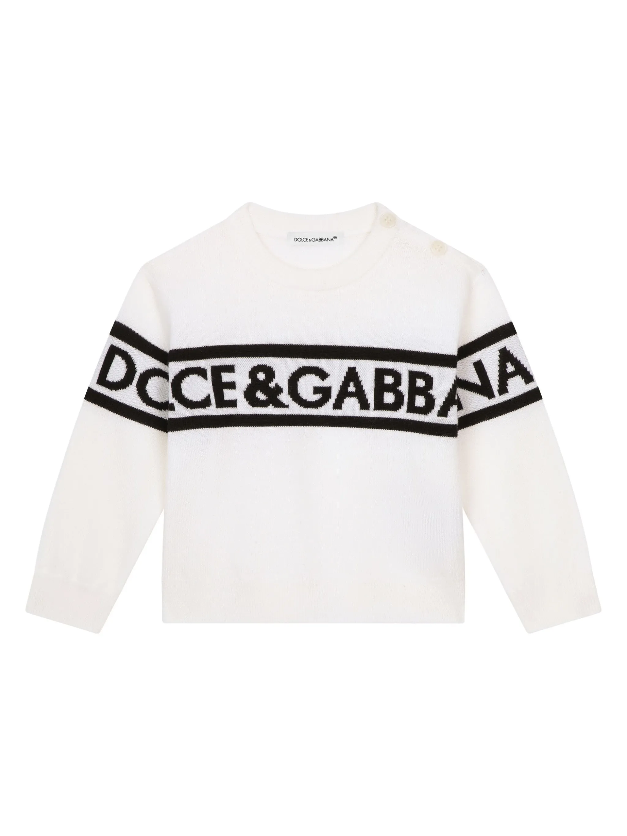 Джемпер с логотипом Dolce & Gabbana Kids, белый
Джемпер с логотипом Dolce & Gabbana Kids, белый