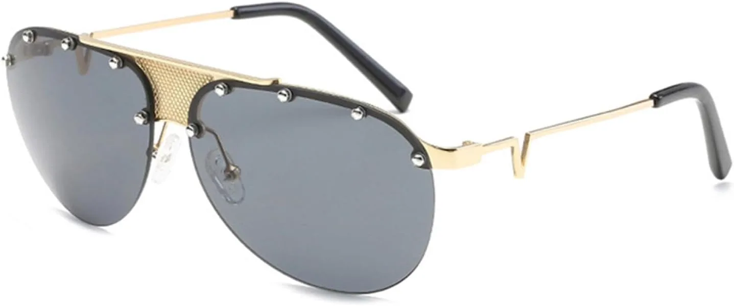Модные женские солнцезащитные очки класса люкс в винтажном стиле с заклепками, солнцезащитные очки с защитой от УФ-излучения UV400 VFDHN, Gold Frame Grey
Модные женские солнцезащитные очки класса люкс в винтажном стиле с заклепками, солнцезащитные очки с защитой от УФ-излучения UV400 VFDHN, Gold Frame Grey