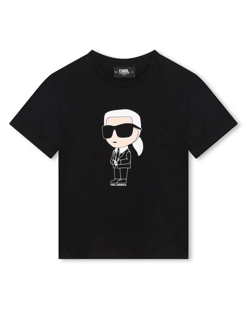 Футболка для мальчика из 100% хлопка с рисунком спереди Karl Lagerfeld Kids, черный
Футболка для мальчика из 100% хлопка с рисунком спереди Karl Lagerfeld Kids, черный