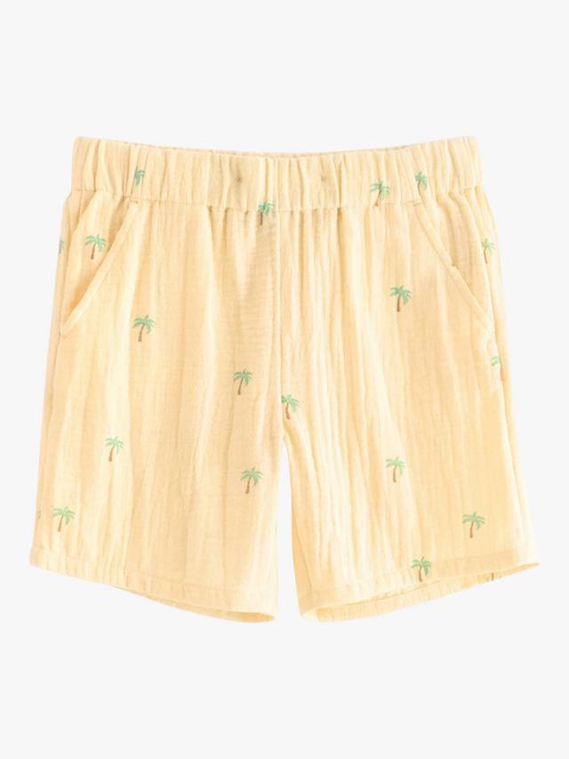 Детские шорты из хлопкового газу с принтом пальм Lindex, Light Dusty Yellow
Детские шорты из хлопкового газу с принтом пальм Lindex, Light Dusty Yellow