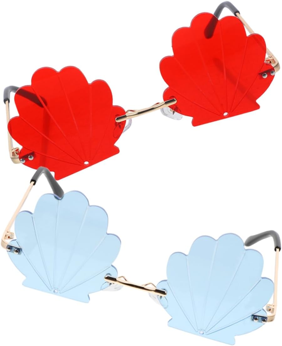 VALICLUD безободковые солнцезащитные очки в форме ракушек, 2 пары. Женские. Защита от УФ. Дизайн с узором ракушек, золотистая оправа с красными и голубыми элементами, ассорти цветов
VALICLUD безободковые солнцезащитные очки в форме ракушек, 2 пары. Женские. Защита от УФ. Дизайн с узором ракушек, золотистая оправа с красными и голубыми элементами, ассорти цветов