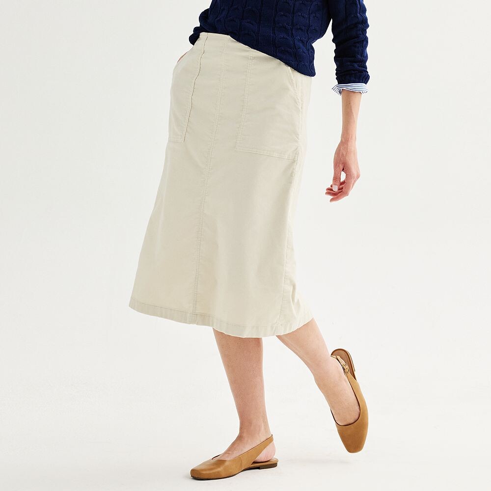 Женская вельветовая структурированная юбка миди Croft & Barrow, цвет Graceful Beige
Женская вельветовая структурированная юбка миди Croft & Barrow, цвет Graceful Beige