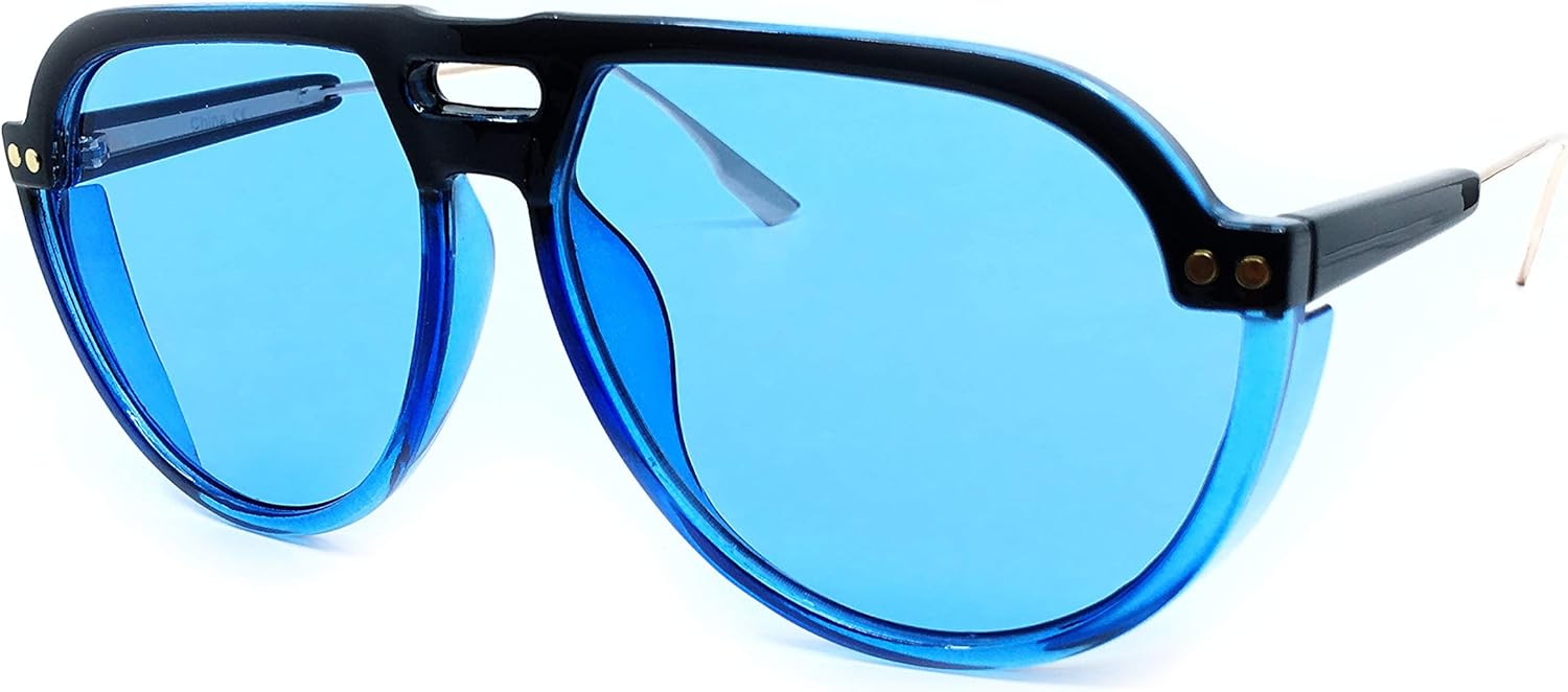 8284 Солнцезащитные очки-авиаторы большого размера XL, новые, в стиле поп-классики, с яркими, модными оттенками, дизайнерские, с плоской верхней частью, для женщин и мужчин (синие, размер 53) O2 eyewear, Blue
8284 Солнцезащитные очки-авиаторы большого размера XL, новые, в стиле поп-классики, с яркими, модными оттенками, дизайнерские, с плоской верхней частью, для женщин и мужчин (синие, размер 53) O2 eyewear, Blue