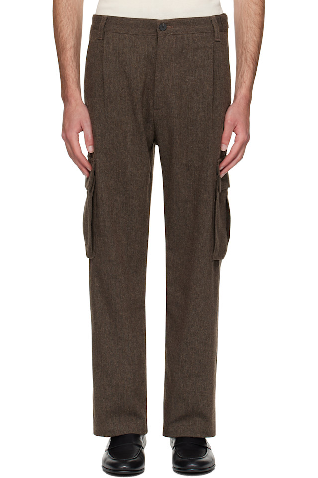 Брюки из шерсти свободного кроя Hugo, коричневый
Брюки из шерсти свободного кроя Hugo, коричневый