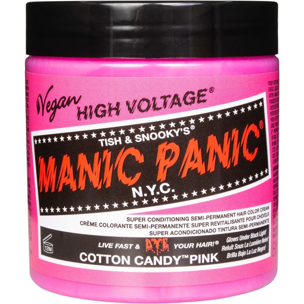 Краска для волос high voltage classic cotton candy Manic Panic, объем 237 мл
Краска для волос high voltage classic cotton candy Manic Panic, объем 237 мл