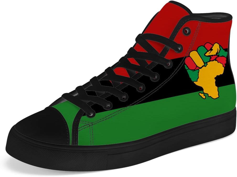 Кеды на высокой подошве chebing Juneteenth с пан-африканским флагом для мужчин и женщин, высокие кроссовки на шнуровке, повседневная обувь, подарок для папы и мамы, черный/красный/зеленый
Кеды на высокой подошве chebing Juneteenth с пан-африканским флагом для мужчин и женщин, высокие кроссовки на шнуровке, повседневная обувь, подарок для папы и мамы, черный/красный/зеленый