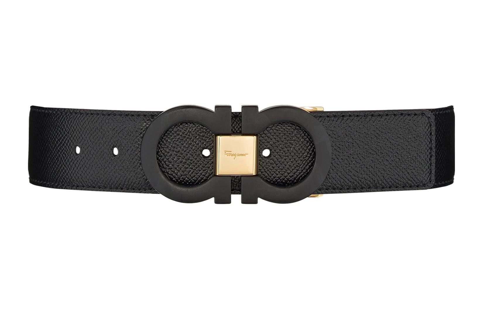 Ferragamo Реверсивный ремень Gancini, Black/Blue
Ferragamo Реверсивный ремень Gancini, Black/Blue