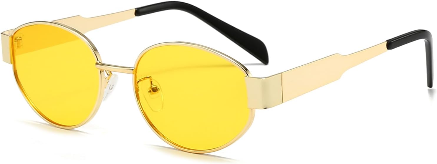 Солнцезащитные очки YAMEIZE в стиле ретро 90-х годов, овальные, с металлической оправой, классические круглые, для женщин и мужчин, с защитой UV400, для активного отдыха, Gold Yellow
Солнцезащитные очки YAMEIZE в стиле ретро 90-х годов, овальные, с металлической оправой, классические круглые, для женщин и мужчин, с защитой UV400, для активного отдыха, Gold Yellow