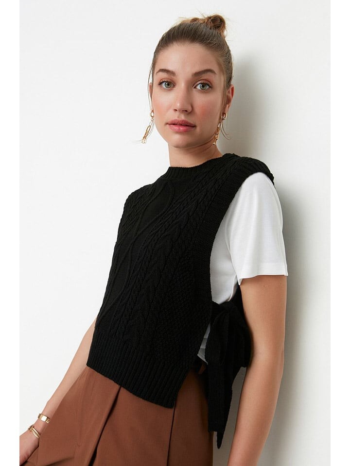 Свитер-жилет trendyol Pullunder, черный
Свитер-жилет trendyol Pullunder, черный