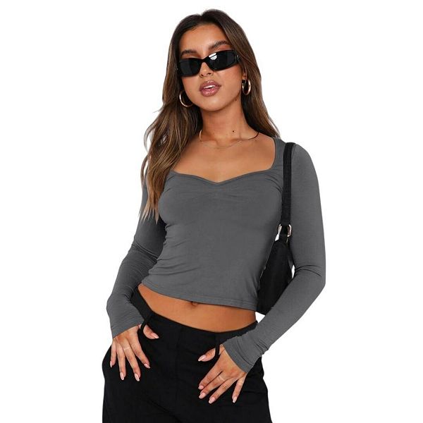 Женский топ с длинным рукавом и плиссированным лифом sweetheart neck y2k Yesfashion, Gray
Женский топ с длинным рукавом и плиссированным лифом sweetheart neck y2k Yesfashion, Gray
