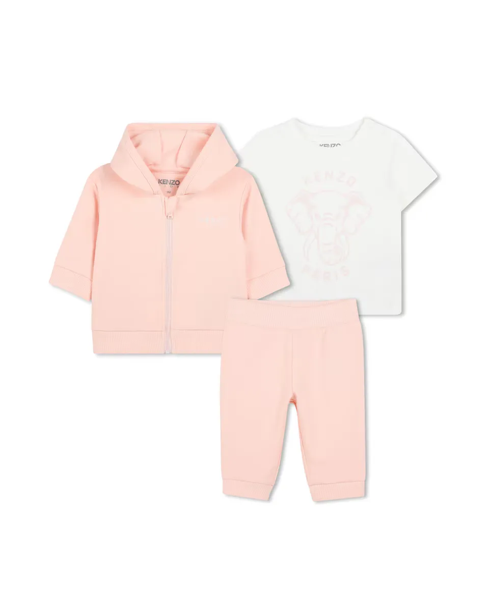 Детский набор из 3 предметов, футболка и спортивный костюм Kenzo Kids, цвет Rosa 
Детский набор из 3 предметов, футболка и спортивный костюм Kenzo Kids, цвет Rosa