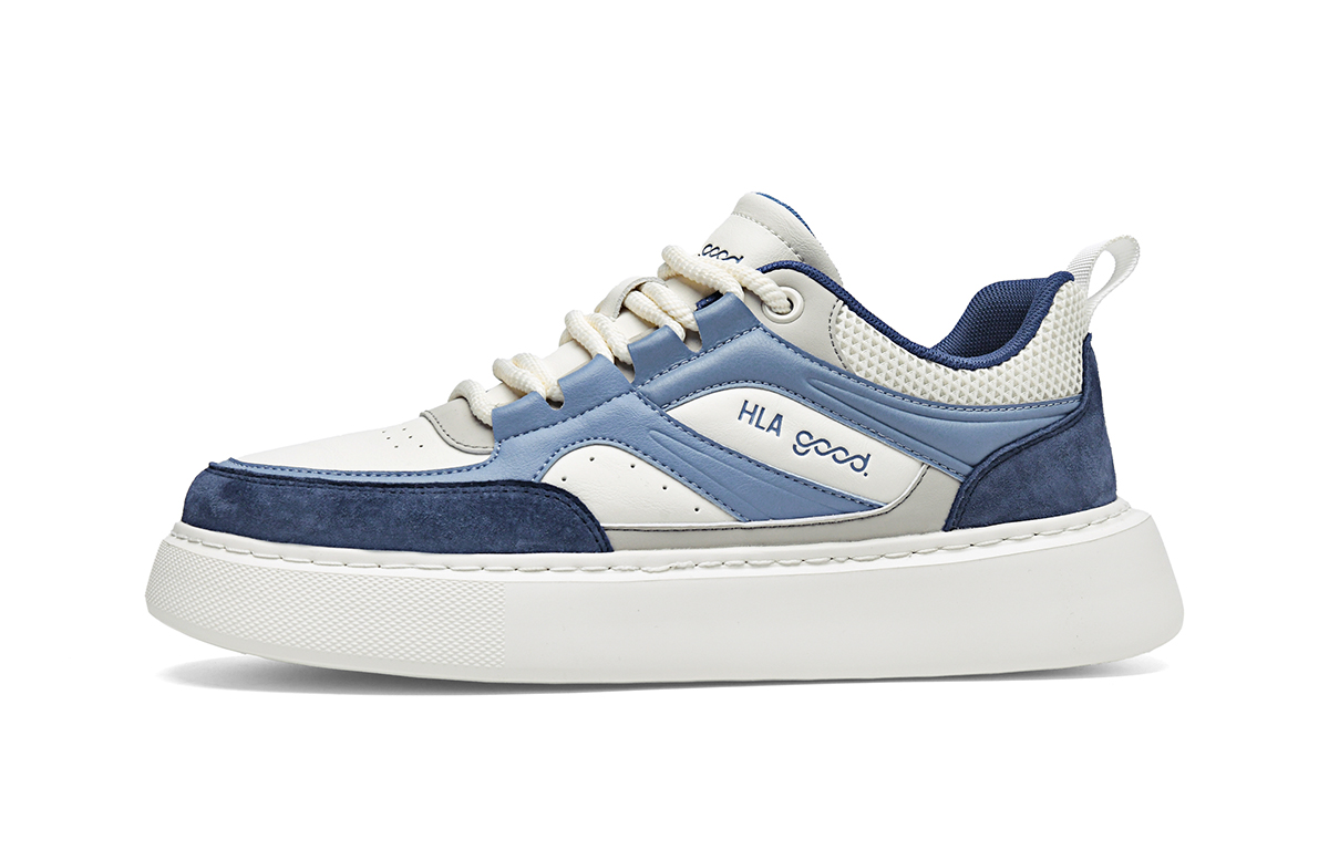 HLA Мужские низкие скейтбордские кроссовки бело-синие, цвет White Blue
HLA Мужские низкие скейтбордские кроссовки бело-синие, цвет White Blue
