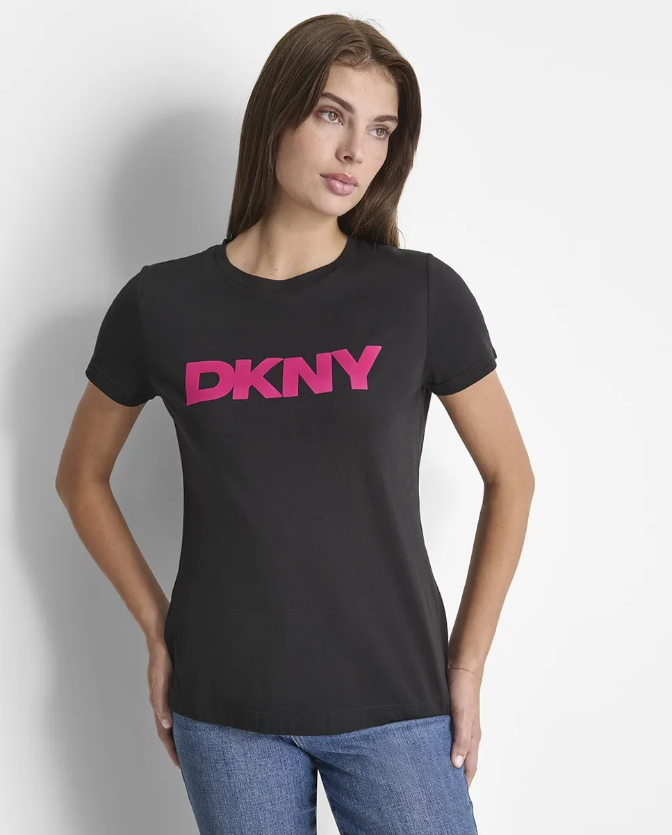 Женская футболка с круглым вырезом и флокированным логотипом спереди Dkny Jeans, черный
Женская футболка с круглым вырезом и флокированным логотипом спереди Dkny Jeans, черный