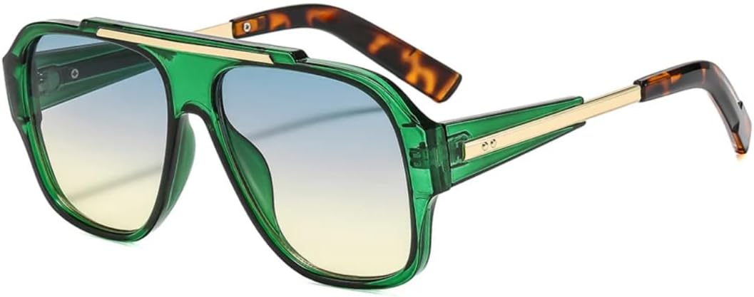 Солнцезащитные очки для мужчин и женщин - защита UV400 - градиентный панк-желтый цвет Rivets для занятий спортом на открытом воздухе и вождения DSVIGF, Green Green Yellow
Солнцезащитные очки для мужчин и женщин - защита UV400 - градиентный панк-желтый цвет Rivets для занятий спортом на открытом воздухе и вождения DSVIGF, Green Green Yellow