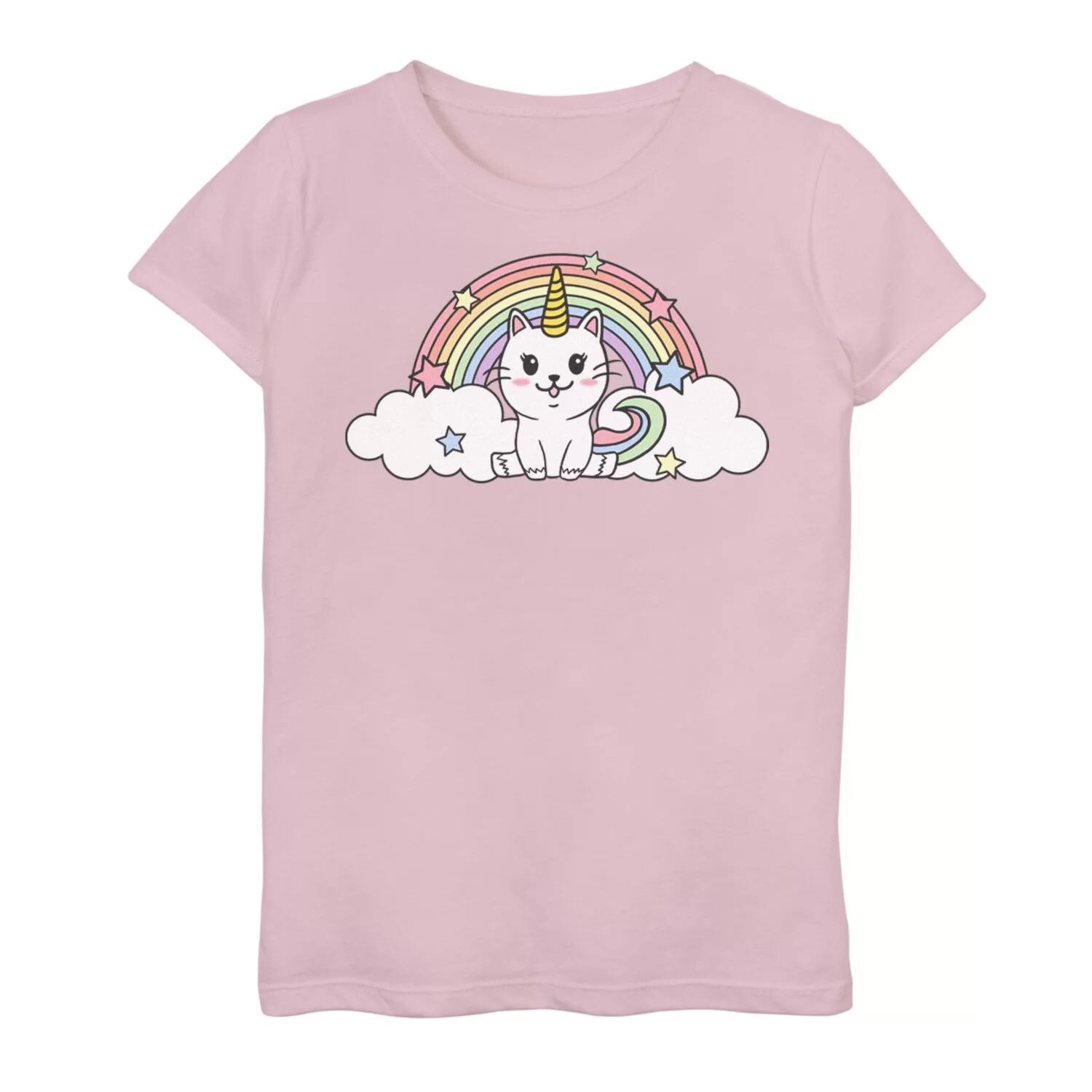 Футболка с изображением портрета и портрета радуги и звезд для девочек 7–16 лет Licensed Character 
Футболка с изображением портрета и портрета радуги и звезд для девочек 7–16 лет Licensed Character