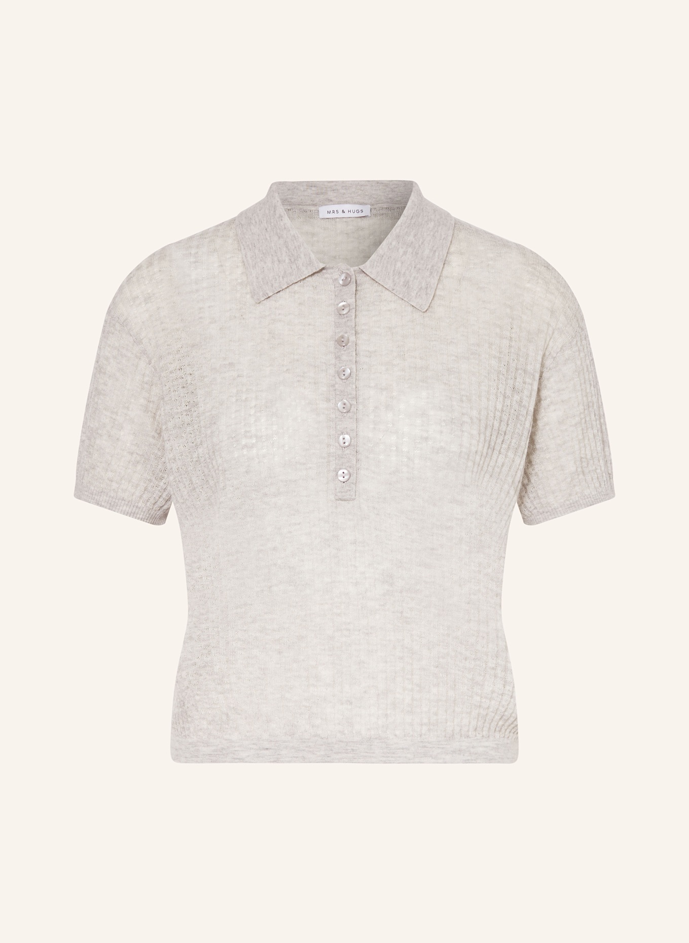 Трикотажная рубашка-поло с кашемиром Mrs & Hugs, серый
Трикотажная рубашка-поло с кашемиром Mrs & Hugs, серый