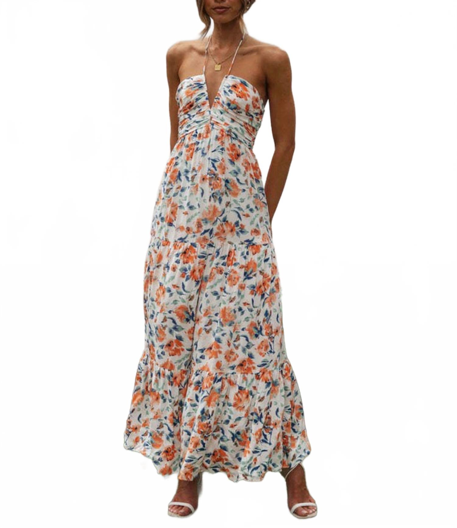 Шифоновое платье макси с V-образным вырезом и цветочным принтом в оранжевом цвете DressLily
Шифоновое платье макси с V-образным вырезом и цветочным принтом в оранжевом цвете DressLily