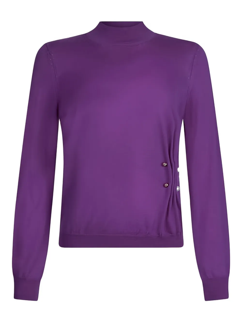 Собранный шерстяной свитер с бисерной отделкой LIU JO, фиолетовый
Собранный шерстяной свитер с бисерной отделкой LIU JO, фиолетовый