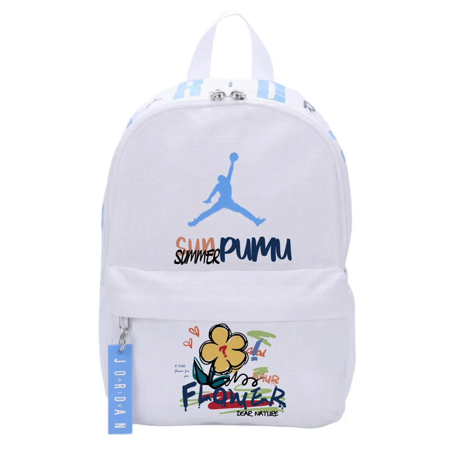 Jordan Полиэстеровый рюкзак обычный унисекс белый, Graffiti Flower
Jordan Полиэстеровый рюкзак обычный унисекс белый, Graffiti Flower